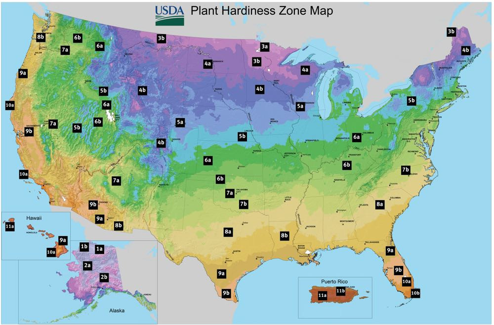 Hardiness Zone Map at